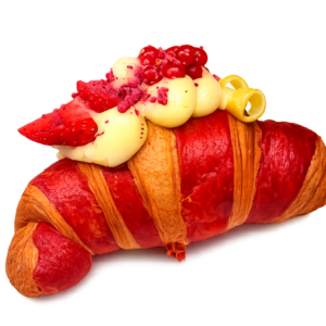 Cornetto alla crema e frutti rossi