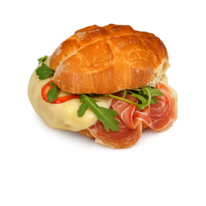 Medaglioni con prosciutto crudo, mozzarella e pomodoro
