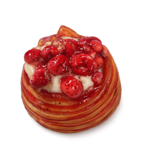 Cestino sfoglia con crema e fragoline